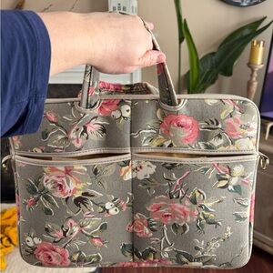 Floral Laptop Case - Brown and Pink